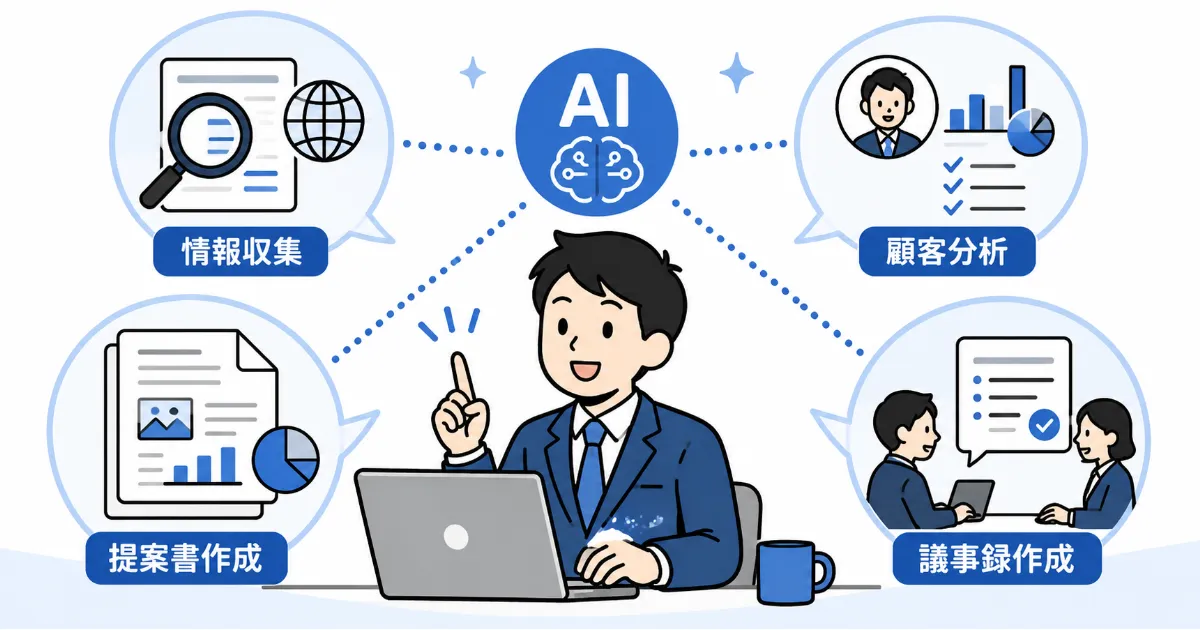 営業現場でのAI活用術：提案書作成から顧客分析まで結果を出す具体的手順