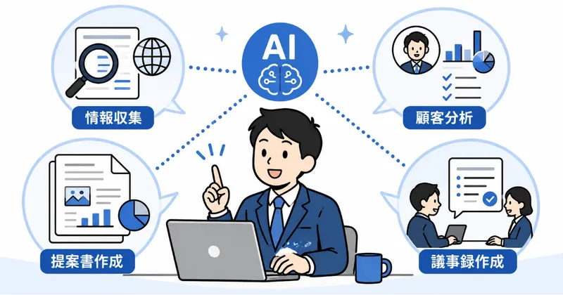営業現場でのAI活用術：提案書作成から顧客分析まで結果を出す具体的手順